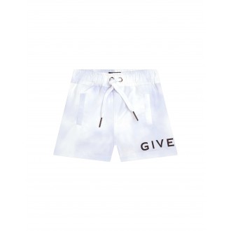 GIVENCHY KIDS Swim Shorts Sfumati Con Lettering e Logo 4G