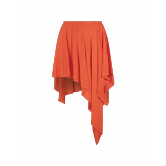 STELLA MCCARTNEY Gonna Corta Asimmetrica Arancione