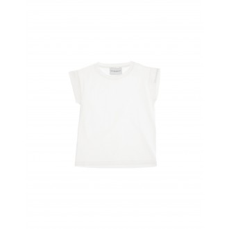 ERMANNO SCERVINO JUNIOR T-Shirt Bianca Con Logo Di Strass