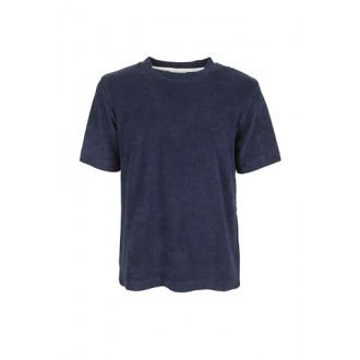 T-shirt di Ballantyne, da uomo, colore blu/black. Modello in spugna, girocollo e maniche corte. Tinta unita. Vestibilità regolare. 