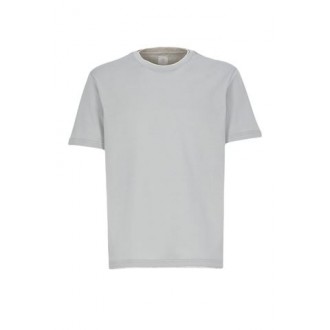 T-shirt di Eleventy, da uomo, colore grigio. Modello a maniche corte, realizzato in cotone. Caratterizzato da profili con dettagli a contrasto e scollo tondo. Vestibilità regolare. 