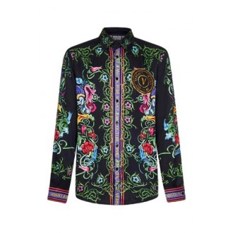 Camicia di Versace, da uomo, colore multicolor. Modello a maniche lunghe, caratterizzato da stampa Emblem Garden all-over multicolor. Chiusura con bottoni. Polsini con bottoni. Colletto classico. Vestibilità regolare. 