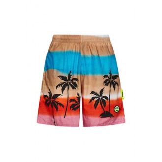 Bermuda di BARROW, da uomo, colore multicolor. Modello realizzato in cotone, caratterizzato da motivo a righe all-over e stampa palme su fronte e retro. Due tasche laterali. Vita elasticizzata. Vestibilità regolare. 