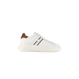 Sneakers H580, di Hogan, da uomo, colore bianco. Modello caratterizzato da tomaia in pelle liscia, dettagli in pelle scamosciata e logo H laterale. Tallone a contrasto. Suola in gomma. 