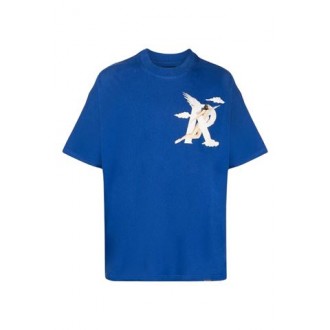 T-shirt di Represent, da uomo, colore cobalto. Modello a maniche corte, caratterizzato da stampa grafica sul retro e piccola sul petto. Scollo tondo. Vestibilità regolare. 