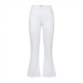 Pantalone Victoria Cropped flare in bull di cotone