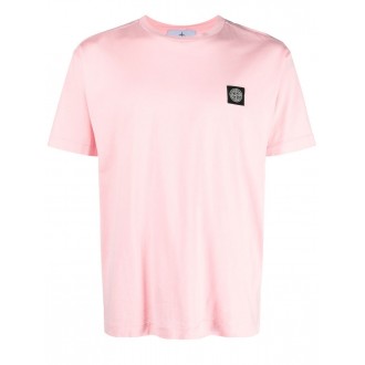 STONE ISLAND T-shirt rosa a maniche corte in cotone