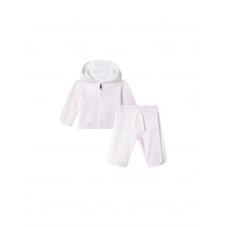 GIVENCHY KIDS Completo Sportivo Bianco e Rosa Con Motivo 4G