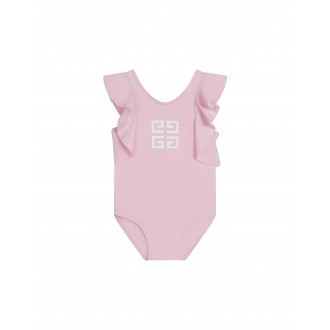 GIVENCHY KIDS Costume Intero Rosa Con Logo 4G