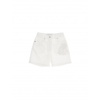 ERMANNO SCERVINO JUNIOR Shorts Bianchi Con Ricamo