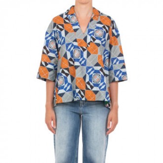 Camicia colorata stampa geometrica