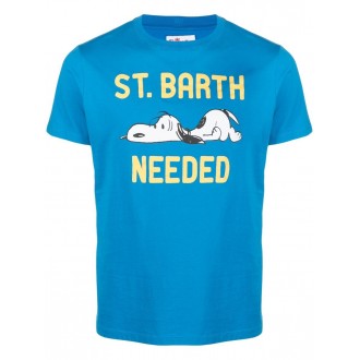 MC2 T-shirt con stampa Snoopy in cotone azzurro