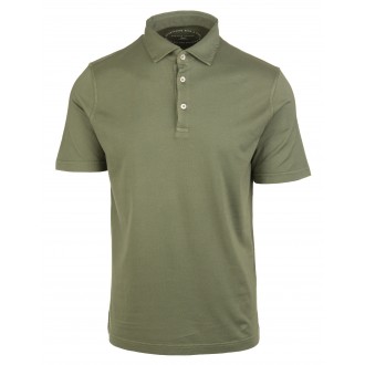 FEDELI Polo Verde Militare Uomo In Cotone Organico