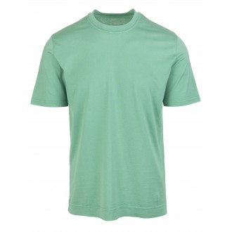 FEDELI T-Shirt Basi Uomo In Cotone Organico Verde