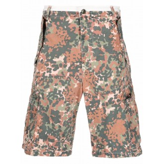 DIESEL Shorts rosa e verdi in stampa camouflage con tasche cargo