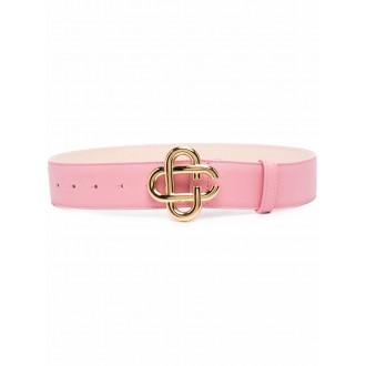 CASABLANCA Cintura in pelle rosa chiaro con fibbia logata Casablanca