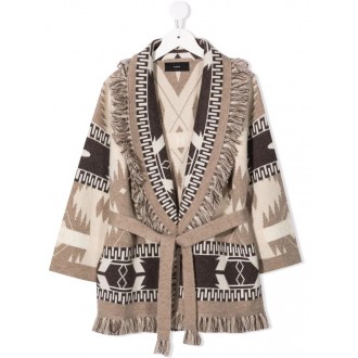 ALANUI KIDS Icon Kids Jacquard Cardigan Beige