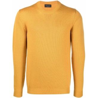 ROBERTO COLLINA Maglia girocollo in lana merino gialla