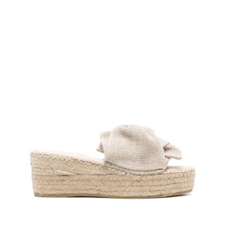 MANEBI' ciabatta espadrillas con plateau 