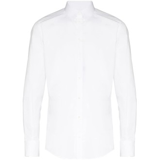 DOLCE & GABBANA Camicia bianca a maniche lunghe in cotone stretch
