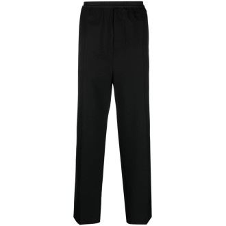 BALENCIAGA pantaloni sportivi in lana e cotone neri con logo Balenciaga in vita
