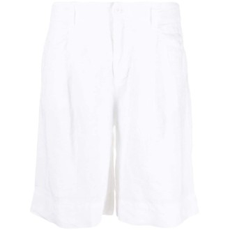 TRANSIT pantaloncini bianchi e lino a gamba larga con pieghe