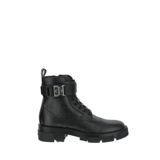 GIVENCHY Stivaletto Terra Donna In Pelle Nera Con Fibbia 4G