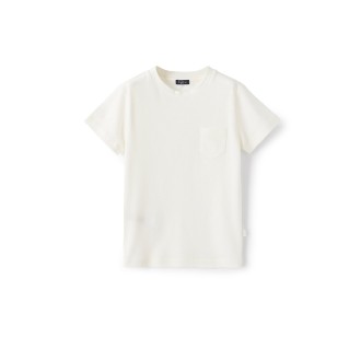 IL GUFO T-Shirt Bianco Latte In Lino e Cotone
