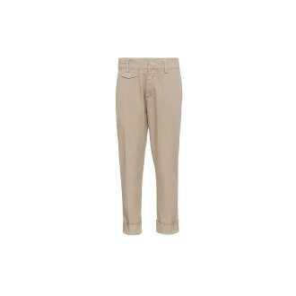 ELEVENTY KIDS Pantalone In Raso Di Cotote Beige
