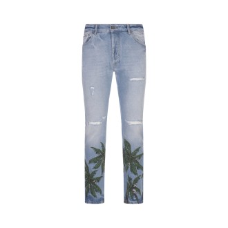 PALM ANGELS Jeans Con Stampe