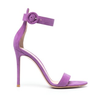 GIANVITO ROSSI Sandalo Portofino 105 In Suede Viola