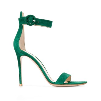 GIANVITO ROSSI Sandalo Portofino 105 In Suede Verde