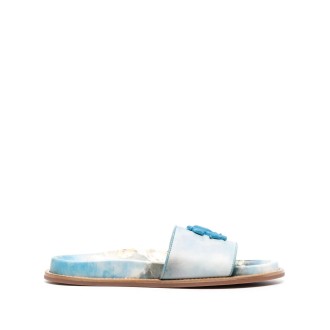 ROBERTO CAVALLI Slides Con Stampa e Monogram Mirror Snake