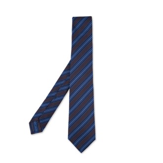 KITON Cravatta Regimental Mogador Blu e Marrone