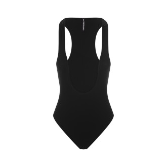 ANDREADAMO Top Body Nero Con Scollo a U