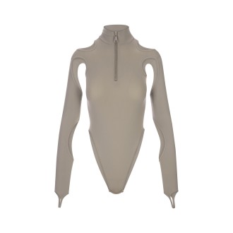 ANDREADAMO Top Body Taupe Con Cut-Out