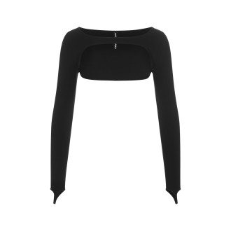 ANDREADAMO Top Crop Sculpting Harness Nero