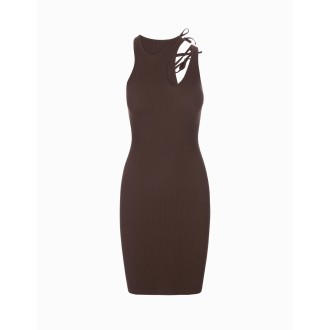 ANDREADAMO Tubino Corto Marrone Con Cut-Out