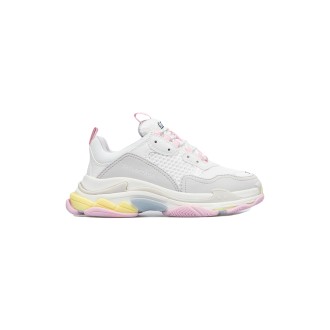 BALENCIAGA KIDS Sneakers Triple S Bianche Con Dettagli Pastello Multicolore