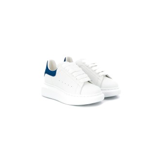 ALEXANDER MCQUEEN KIDS Sneakers Oversize Bianche Con Spoiler In Suede Paris Blue