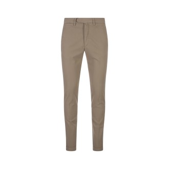 BSETTECENTO Pantaloni Slim Fit In Cotone Stretch Sabbia