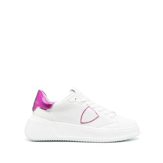 PHILIPPE MODEL Sneakers Low Temple - Blanc Fucsia
