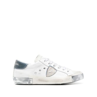 PHILIPPE MODEL Sneakers Paris Low - White, Blue and Silver
