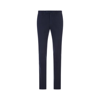 INCOTEX Pantaloni Slim Fit In Doeskin Certificato Blu
