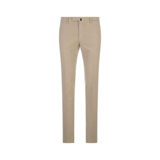 INCOTEX Pantaloni Slim Fit In Doeskin Certificato Beige