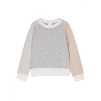 ELEVENTY KIDS Maglione In Lana e Cashmere Colour-Block
