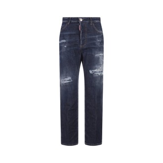 DSQUARED2 Dark Ripped Wash Boston Jeans