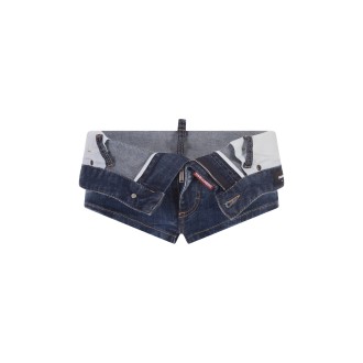 DSQUARED2 Cloudy Wash Denim Hot Shorts