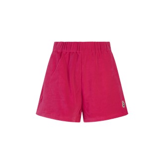 MONCLER Shorts In Spugna Fucsia
