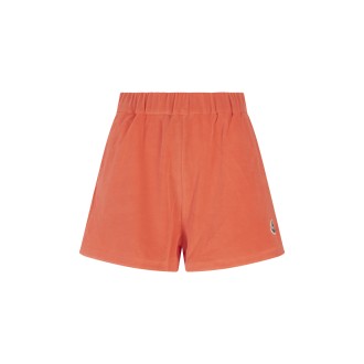 MONCLER Shorts In Spugna Arancione